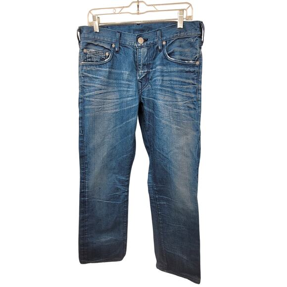 True Religion Light Blue Denim Bobby Distressed Mens Straight Leg Jeans‎ size 31 - Picture 1 of 16